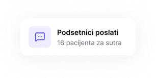 Podsetnik poslat: 8 pacijenata za nastavak serije