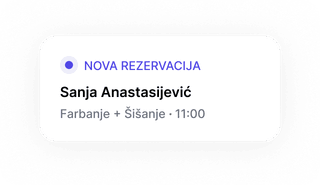 Nova rezervacija: Ana Petrović — Farbanje + šišanje, 11:00